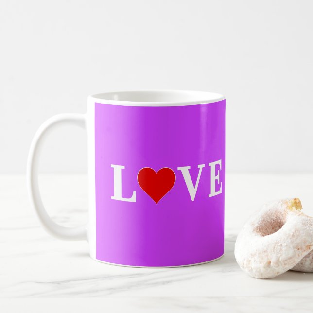 Mug AMOUR pourpre (Avec donut)