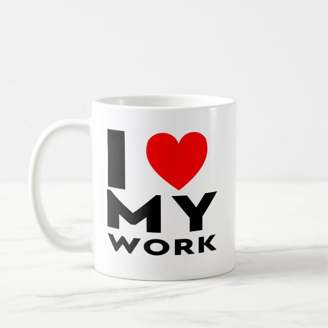 Mug Amour rouge du coeur I mon collègue de travail (Gauche)