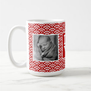 Mug AMOUR rouge du motif   de Japonais avec des photos
