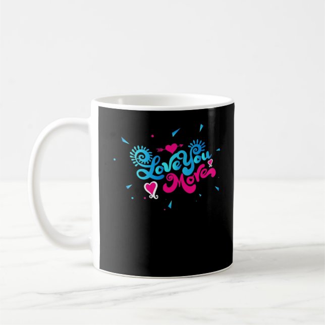 Mug Amour Vous Plus Style de Typographie Propre  (Gauche)