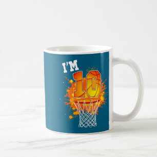 Mug Amoureux de basket-ball de 10 ans idiotème 10