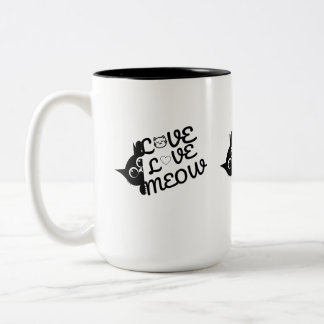 Mug Amoureux de Chat Mignon, Amour Meow Tasse à Ca