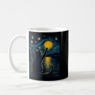 Mug Amoureux de chats noirs Nuit étoilée Vincent Van G