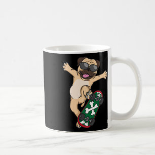 Mug Amoureux de chien de skateboard Pug Drôle de chiot