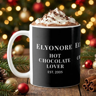 Mug Amoureux de Chocolat Chaud Personnalisé Écriture B