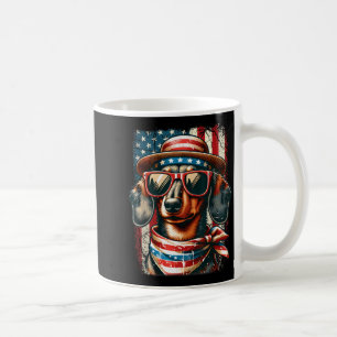 Mug Amoureux de Dachshund Drapeau américain Wiender Pa