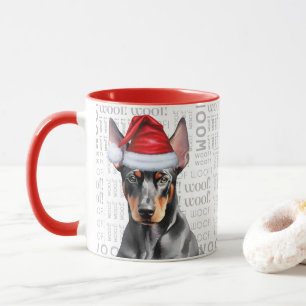 Mug Amoureux de Doberman Pinscher mignon Noël Vacances