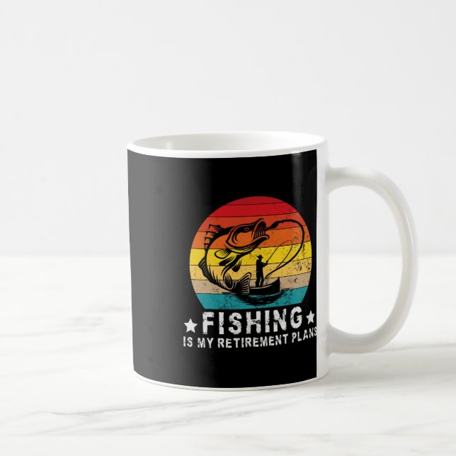 Mug Amoureux De La Pêche Et Retraité La Pêche Est Mon  (Droite)