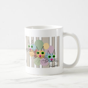 Mug Amoureux de les chats art de chat de "trois amis"