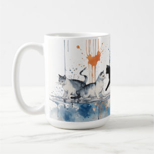 Mug Amoureux de les chats artistiques - Chats Abst