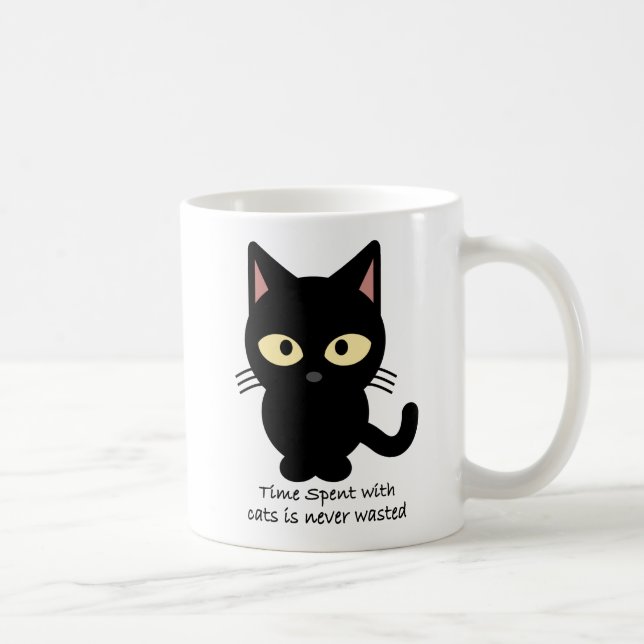 Mug Amoureux de les chats. Le temps passé avec des (Droite)