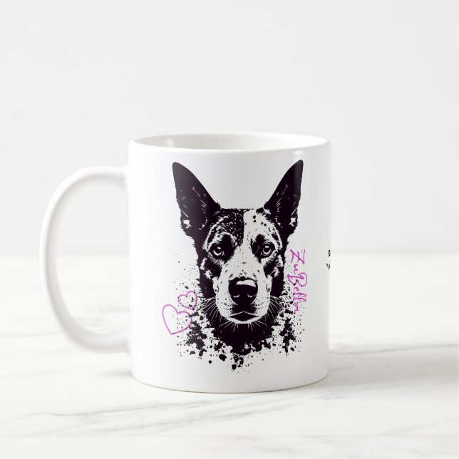 Mug Amoureux de les chiens ZuBella Blue Heeler (Gauche)
