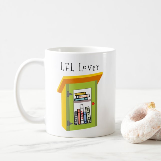 Mug Amoureux de Little Free Library (LFL) (Avec donut)