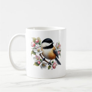 Mug Amoureux de mésanges mignonnes ajoutez monogramme
