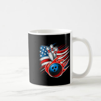 Mug Amoureux de sports de quilles patriotiques Fan Dra