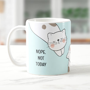 Mug Amoureux des chats Cute Lazy Chat Nom personnalisé