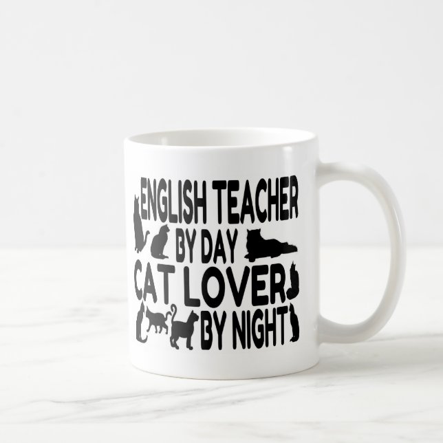 Mug Amoureux des chats enseignant anglais (Droite)