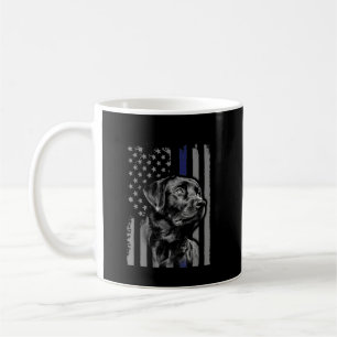 Mug Amoureux des chiens Black Labrador American Flag