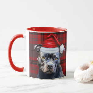 Mug Amoureux des chiens Bluenose Pitbull Holiday Red P