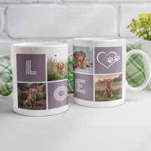 Amoureux des chiens Heart Love Photo Collage