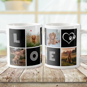 Mug Amoureux des chiens Heart Love Photo Collage