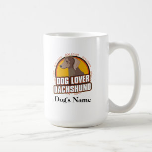 Mug Amoureux des chiens personnalisé Dachshund