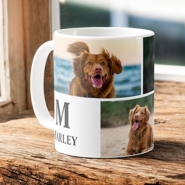 Mug Amoureux des chiens personnalisé Photo Collage ani (Créateur téléchargé)