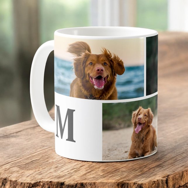 Mug Amoureux des chiens Photo personnalisée Collage de (Créateur téléchargé)