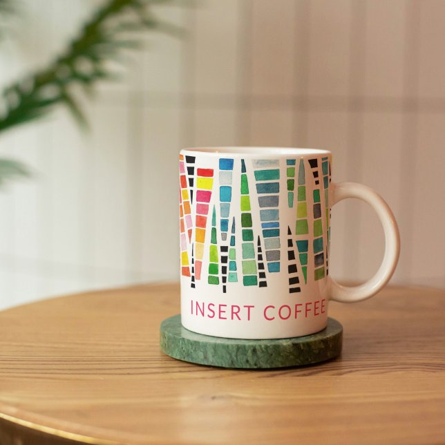 Mug Amoureux Du Café (Colorfeul Watercolor Coffee Lovers Mug)