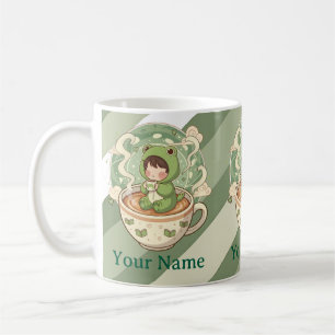 Mug Amoureux du Café avec une Grenouille Mignonne