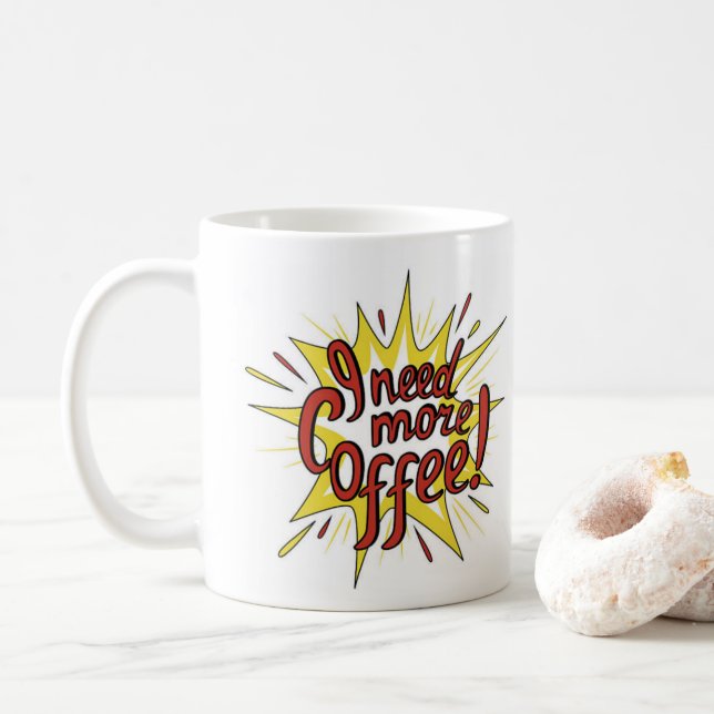 Mug Amoureux Du Café Dit Drôle (Avec donut)