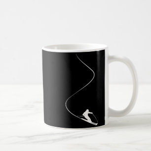 Mug Amoureux du ski sports d'hiver skieur 