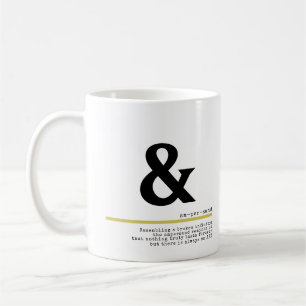Mug Ampersand minimal de la typographie noire