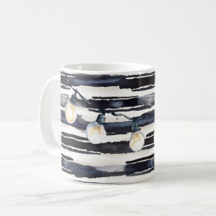 Mug Ampoules Rayures Bleu Marine