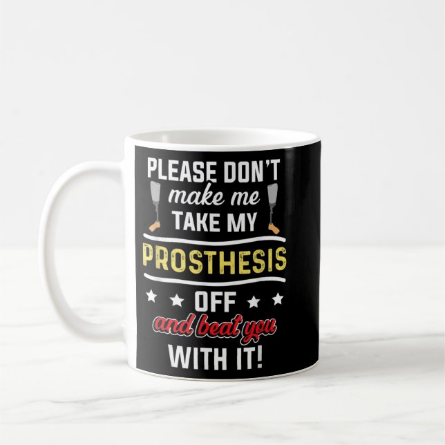 Mug Amputé Humour Beat Leg Arm Drôle Cadeaux de récupé (Gauche)