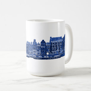 Mug Amsterdam en style Delft bleu