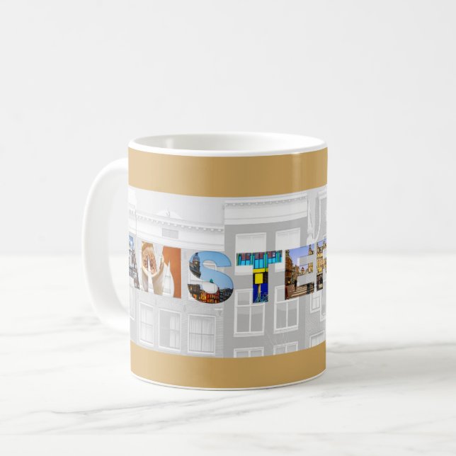 Mug Amsterdam Holland Canal Homes Photos de Voyage (Devant gauche)
