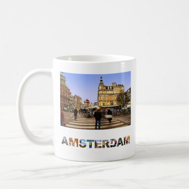 Mug Amsterdam Pays-Bas Travel Photo Créer votre propre (Gauche)