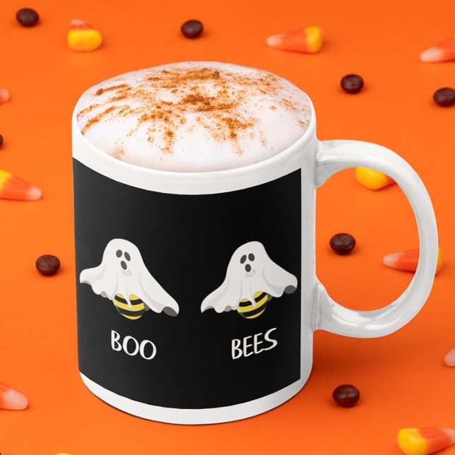 Mug Amusant Adulte Halloween Boo Ghost Bees (Créateur téléchargé)