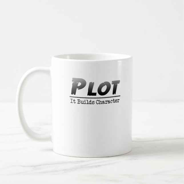 Mug Amusant auteur écrivain Pun Plot It Builder (Gauche)