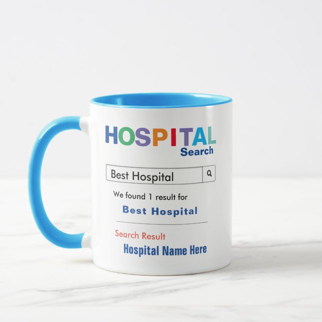 Mug Amusant cadeau personnalisé du meilleur hôpital (Gauche)