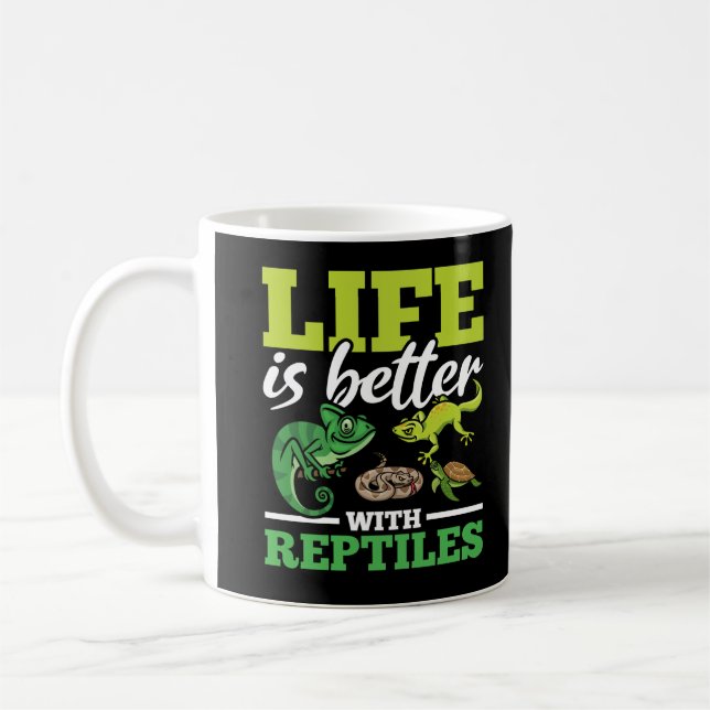 Mug Amusant Chameleon Serpent Gecko Tortue Reptile Lov (Gauche)
