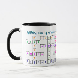 Mug Amusant et coloré Matin pensées Mot-de-passe Puzzl
