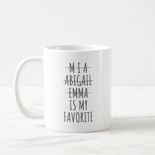 Mug Amusant Favori Mug, cadeau de Noël pour maman, (Gauche)