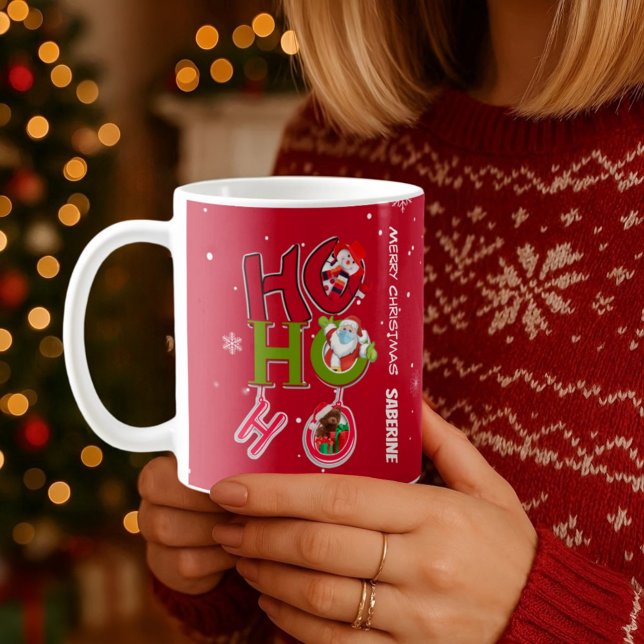 Mug Amusant HO HO Fêtes de Noël rétro (Créateur téléchargé)