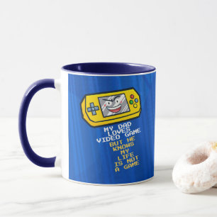 Mug Amusant Jaune Fête des pères portable Salutation