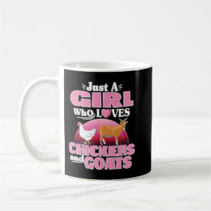Mug Amusant Juste Une Fille Qui Aime Chèvres Poulet Fe