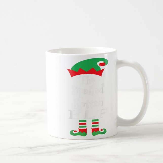Mug Amusant Le Matchin De Noël De La Chemise Elfe Rosé (Droite)
