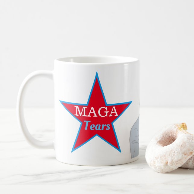 Mug Amusant MAGA pleure Trump Clown 'Coffee Mug' (Avec donut)