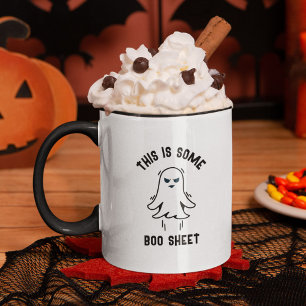 Mug Amusant moderne mignonne Halloween Boo Sheet Ghost